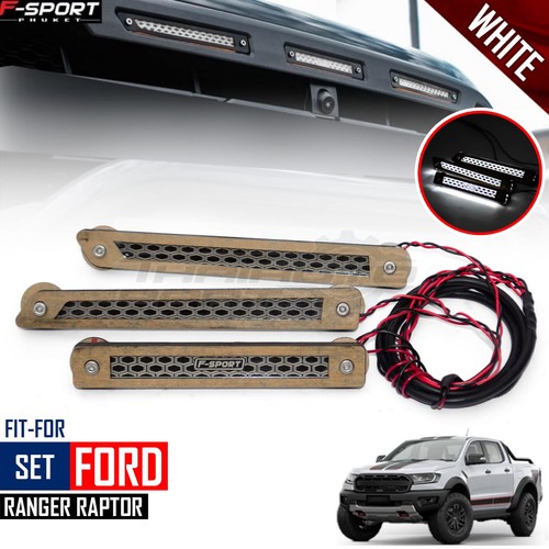 3pcs white led front grille - 3pcs,