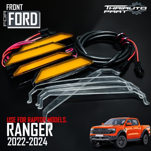 4pcs amber led front grille - front,