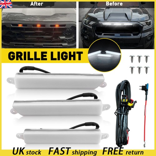 3pcs led white grille lights - grille,